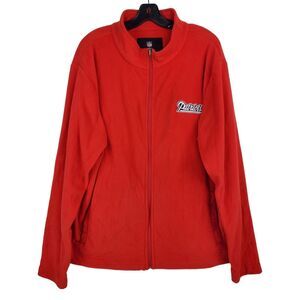 NEW ENGLAND PATRIOTS Jacket Adult Large Red Fleece Full Zip NFL PRO LINE